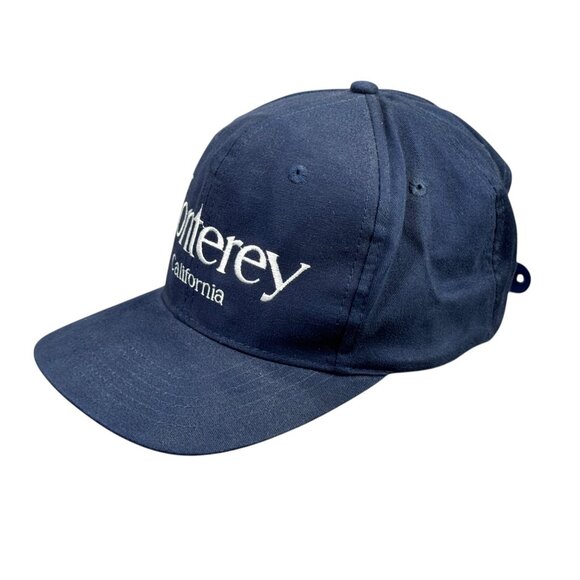 Monterey California Hat Navy Blue Snapback Vintage 90s Y2K Cotton Baseball Cap - Picture 4 of 8